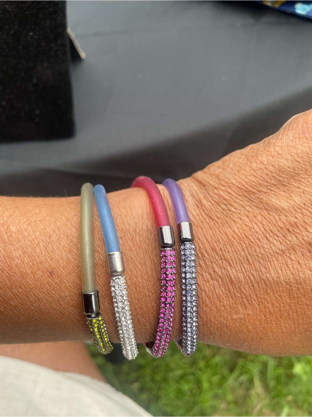 Multi colored stretch bracelets